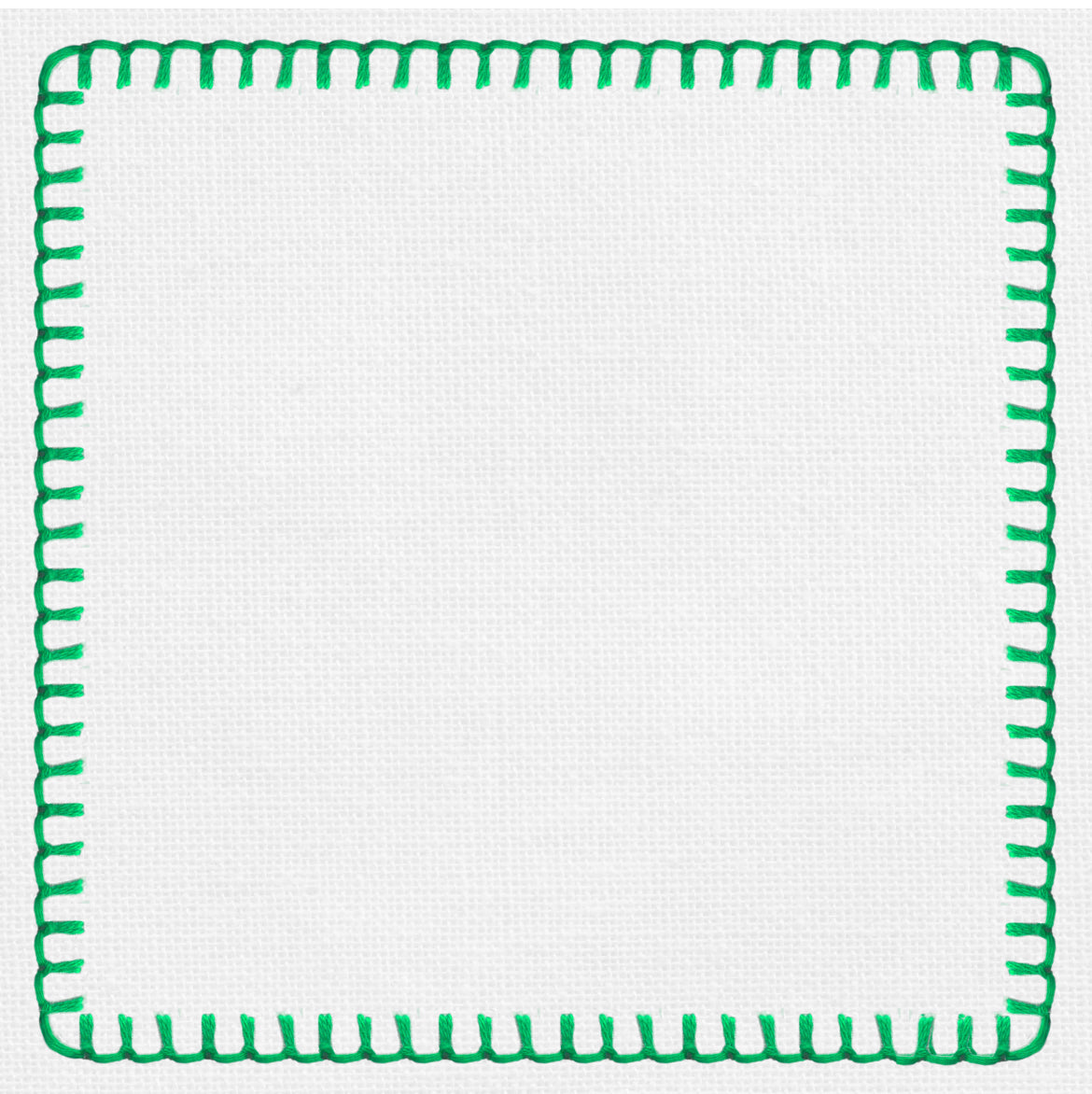 Stitched Green Charger - (SQUARE)