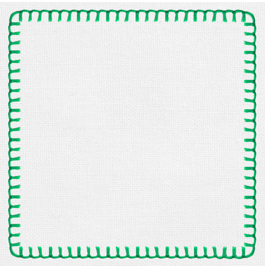 Stitched Green Charger - (SQUARE)