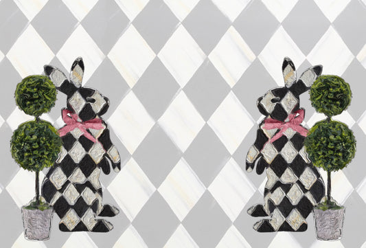 Harlequin Hedge (Bunny) - Placemat