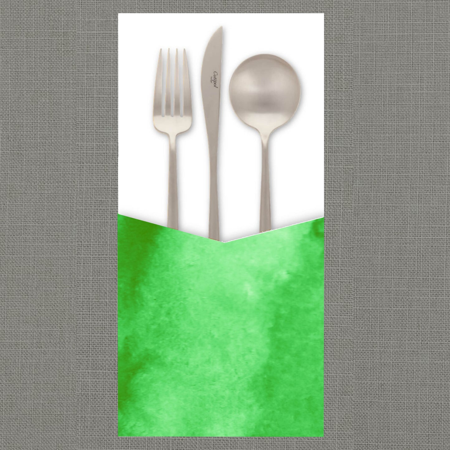 Watercolor Green - Cutlery Pouch