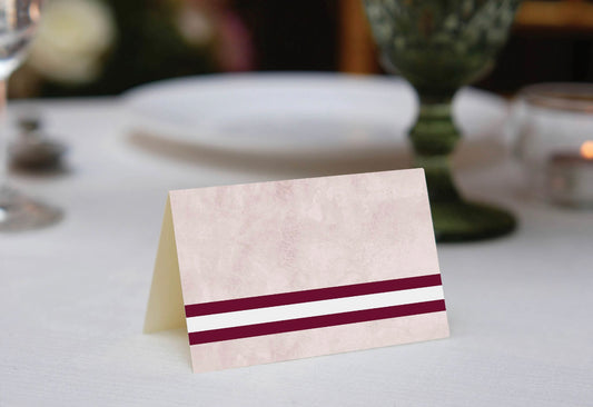 Watercolor Border Pink Place Cards