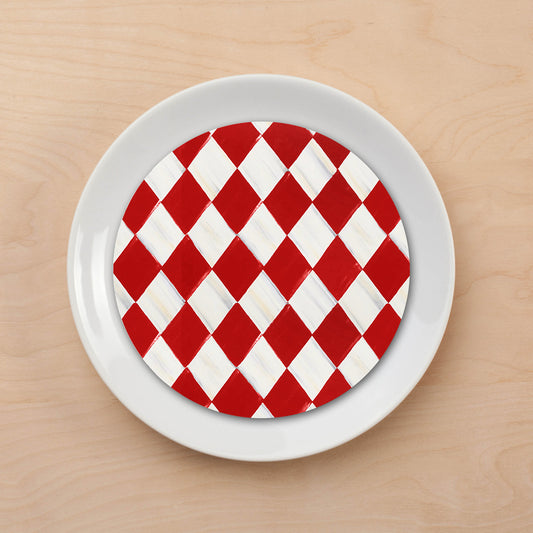 Harlequin Red Plate Accent