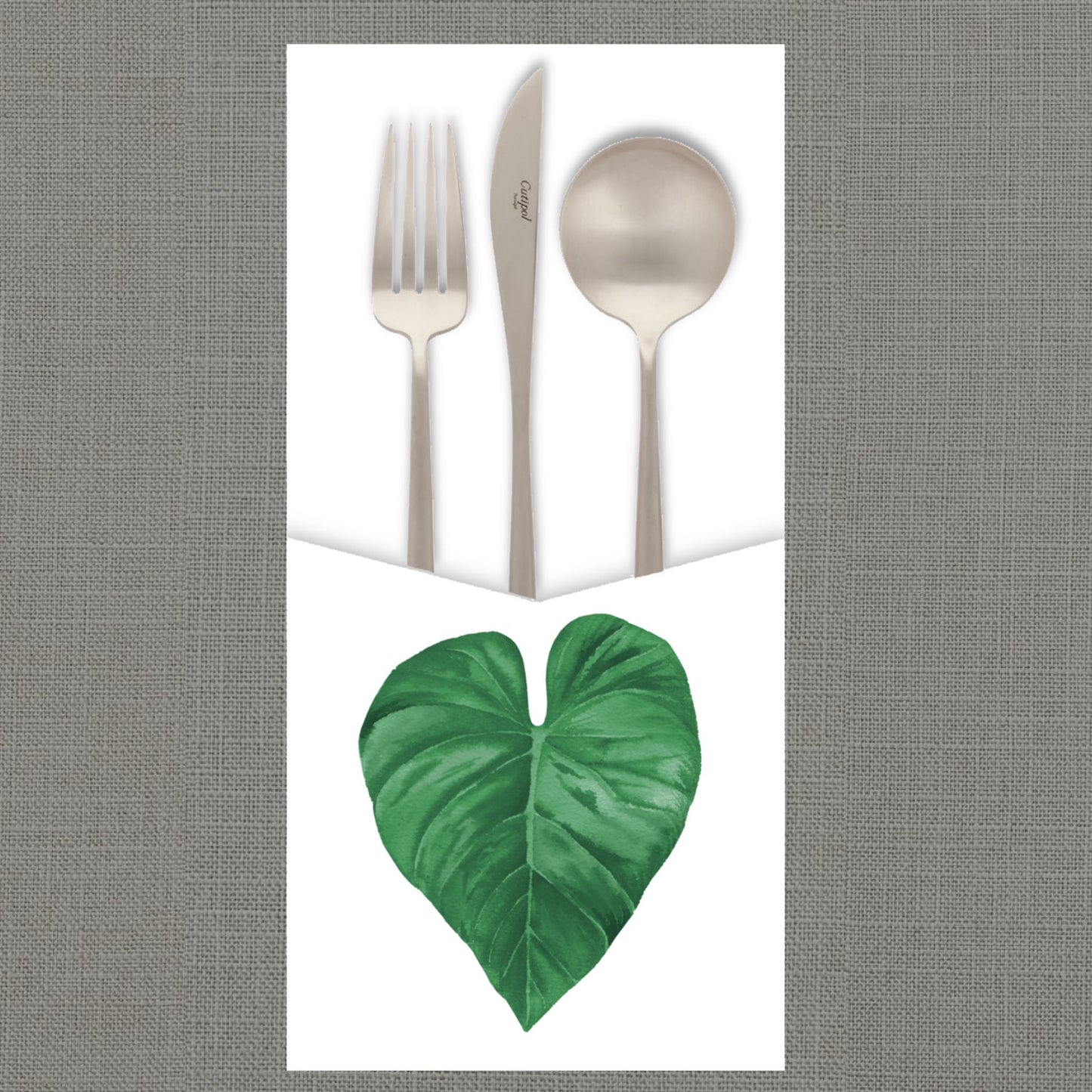 Love Leaf Green - Cutlery Pouch