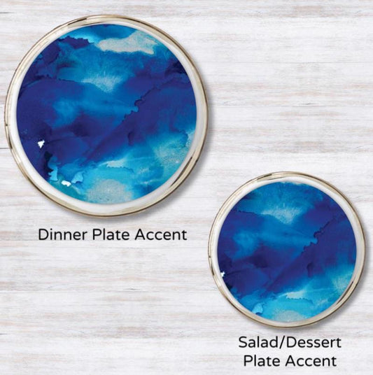 Swirl Blue Plate Accent