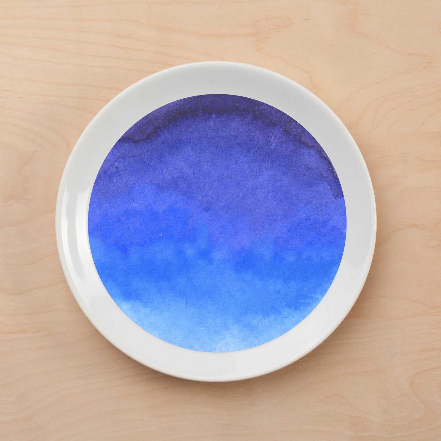 Watercolor Blue Plate Accent
