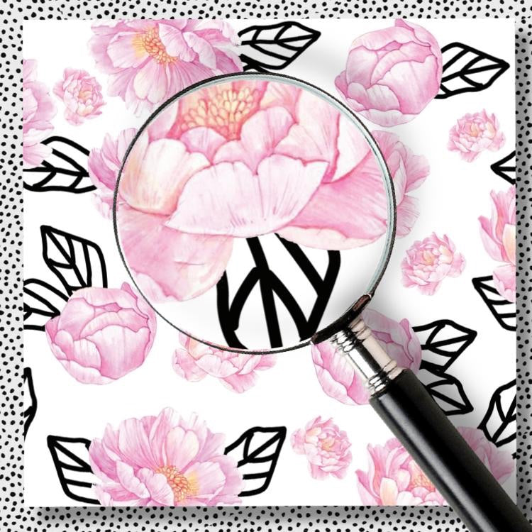 Graphic Peony Charger - (SQUARE)